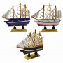 ENFEITE DECORATIVO DE MESA MODELO BARCO EM MADEIRA REF: AP60B-10CM