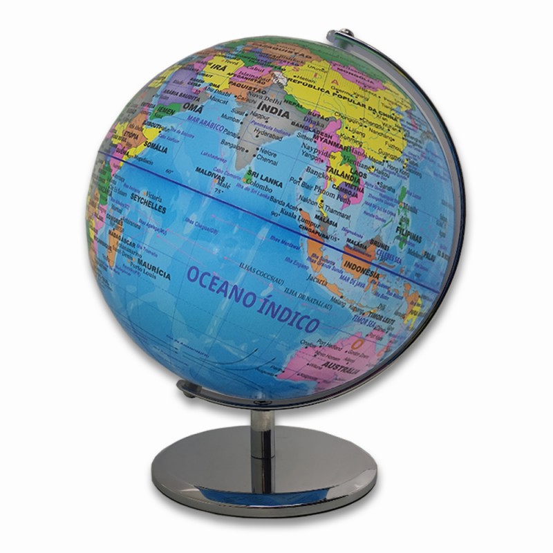 GLOBO TERRESTRE DECORATIVO GIRATÓRIO EM PLÁSTICO E METAL REF: APJF2000CP04 GLOBO TERRESTRE DECORATIVO GIRATÓRIO EM PLÁSTICO E METAL REF: APJF2000CP04