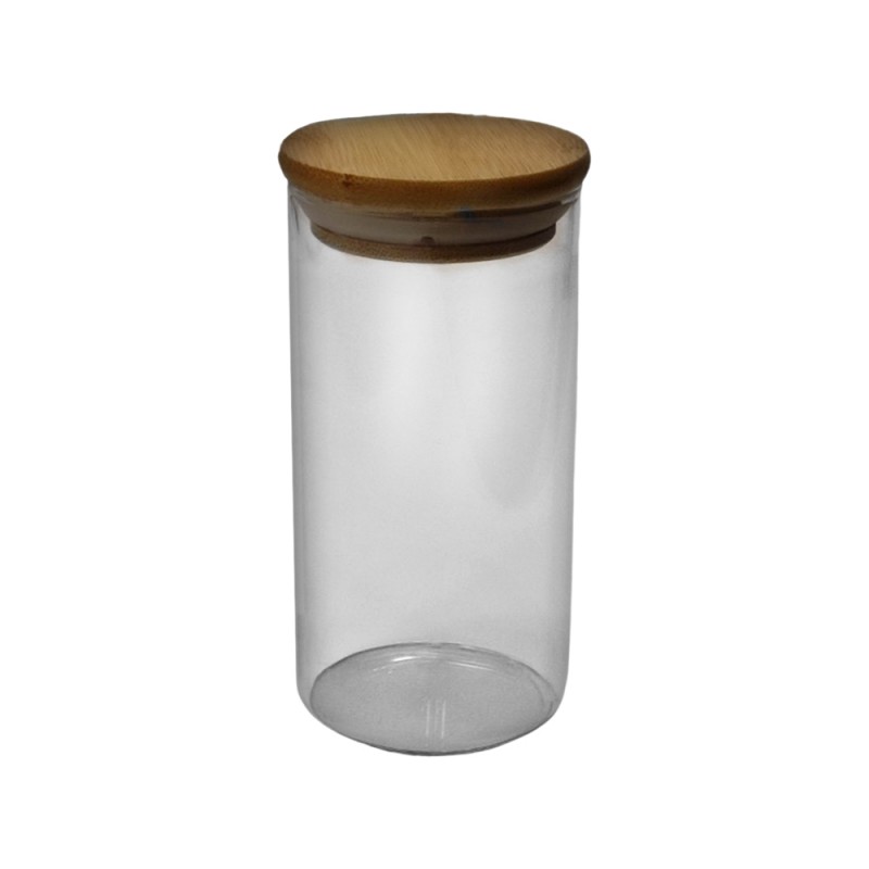 POTE DE VIDRO COM TAMPA EM BAMBU 295ML REF: APP60120 POTE DE VIDRO COM TAMPA EM BAMBU 295ML REF: APP60120