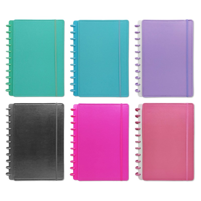 CADERNO A4 DE DISCO COM CAPA DE COURO SINTÉTICO E 80 FOLHAS REF: AP21583-A4