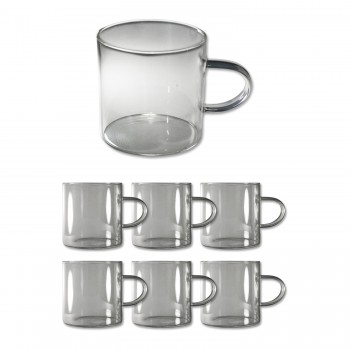 KIT COM 6 MINI CANECAS DE VIDRO 80ML REF: AP89-80ML KIT COM 6 MINI CANECAS DE VIDRO 80ML REF: AP89-80ML