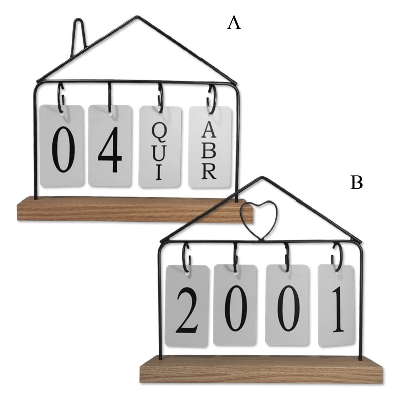 CALENDÁRIO DECORATIVO DE MESA EM MADEIRA COM ARGOLAS REF: APRL006BK CALENDÁRIO DECORATIVO DE MESA EM MADEIRA COM ARGOLAS REF: APRL006BK