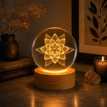 LUMINÁRIA GLOBO MODELO FLOR DE LÓTUS DE VIDRO REF: AP7814WL-6HH LUMINÁRIA GLOBO MODELO FLOR DE LÓTUS DE VIDRO REF: AP7814WL-6HH