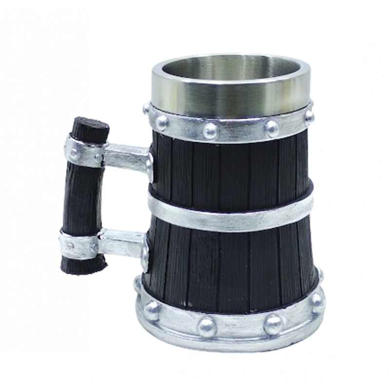 CANECA COM ALÇA MODELO BARRIL 600ML EM METAL INOX E REVESTIDA DE RESINA DE PVC REF: AP230094 CANECA COM ALÇA MODELO BARRIL 600ML EM METAL INOX E REVESTIDA DE RESINA DE PVC REF: AP230094