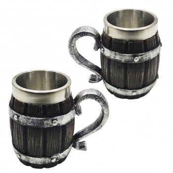 CANECA COM ALÇA MODELO BARRIL 600ML EM METAL INOX E REVESTIDA DE RESINA DE PVC REF: AP230075 CANECA COM ALÇA MODELO BARRIL 600ML EM METAL INOX E REVESTIDA DE RESINA DE PVC REF: AP230075
