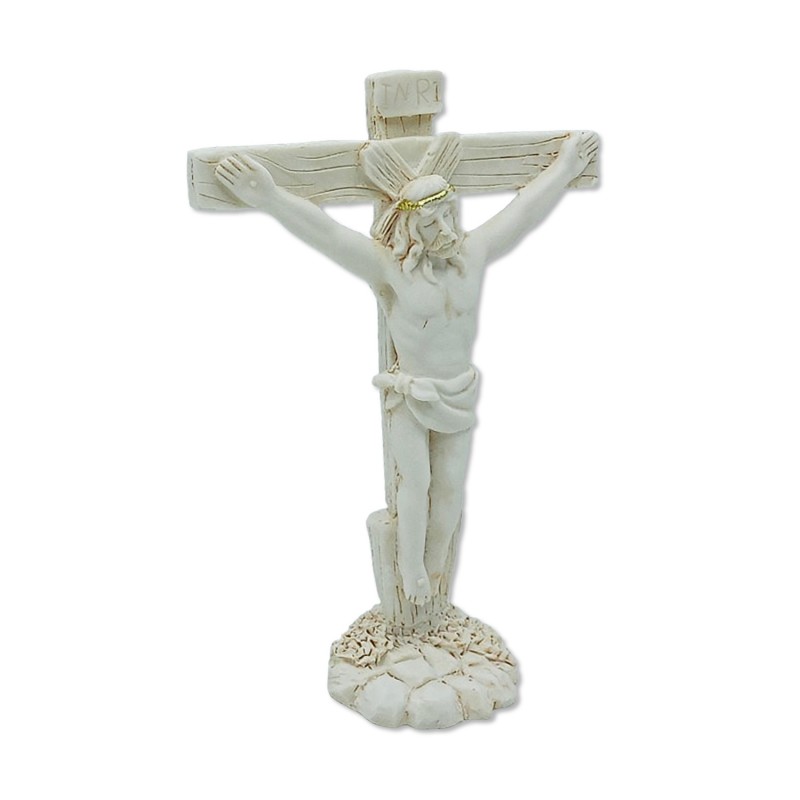 ENFEITE DECORATIVO MODELO JESUS NA CRUZ EM RESINA PLÁSTICA REF: APW2209 ENFEITE DECORATIVO MODELO JESUS NA CRUZ EM RESINA PLÁSTICA REF: APW2209