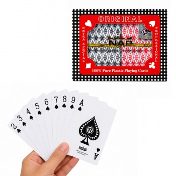 KIT 2 JOGOS DE BARALHOS COM CARTAS DE PLÁSTICO REF: APPK08 KIT 2 JOGOS DE BARALHOS COM CARTAS DE PLÁSTICO REF: APPK08