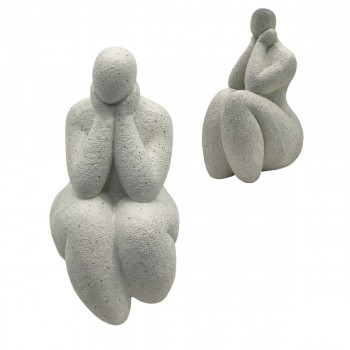 ENFEITE DECORATIVO DE MESA MODELO MULHER PENSANDO EM RESINA PLÁSTICA REF: AP674803S ENFEITE DECORATIVO DE MESA MODELO MULHER PENSANDO EM RESINA PLÁSTICA REF: AP674803S