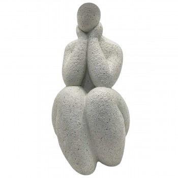 ENFEITE DECORATIVO DE MESA MODELO MULHER PENSANDO EM RESINA PLÁSTICA REF: AP674803S