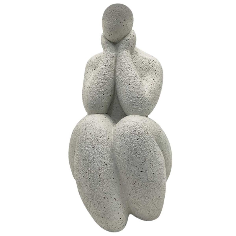 ENFEITE DECORATIVO DE MESA MODELO MULHER PENSANDO EM RESINA PLÁSTICA REF: AP674806S