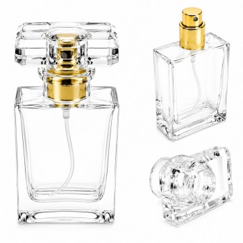 FRASCO PORTA PERFUME DE VIDRO E TAMPA DE PLÁSTICO PP CAPACIDADE DE 30ML REF: AP26335-2