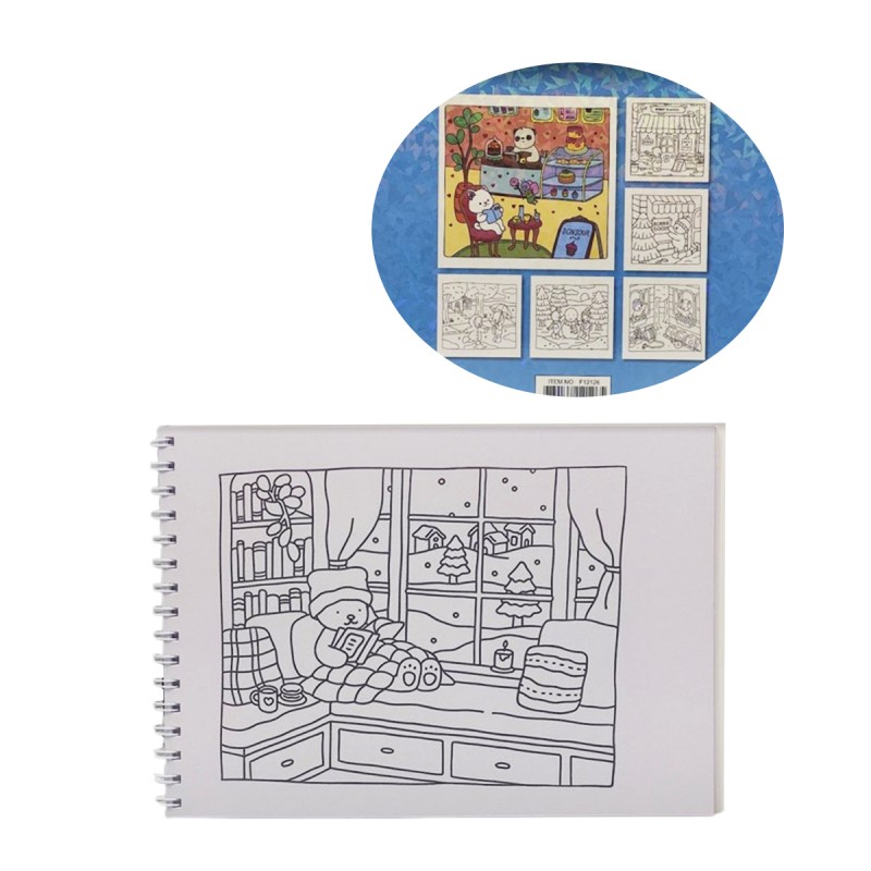 CADERNO DE COLORIR COM ELÁSTICO A4 COM 48 FOLHAS CAPA MOLE REF: APWA403