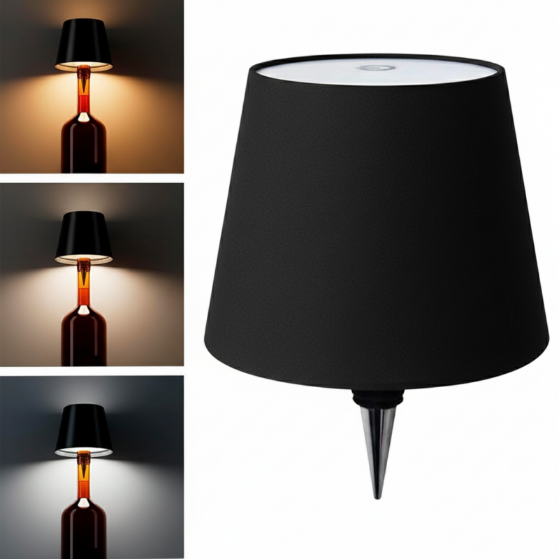 LUMINÁRIA DECORATIVA LED COM ENCAIXE PARA GARRAFA EM METAL E PLÁSTICO REF: APB06L-BL LUMINÁRIA DECORATIVA LED COM ENCAIXE PARA GARRAFA EM METAL E PLÁSTICO REF: APB06L-BL