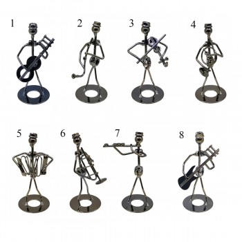 ENFEITE DECORATIVO MODELO MÚSICO DE MESA EM METAL REF: APD1008-1