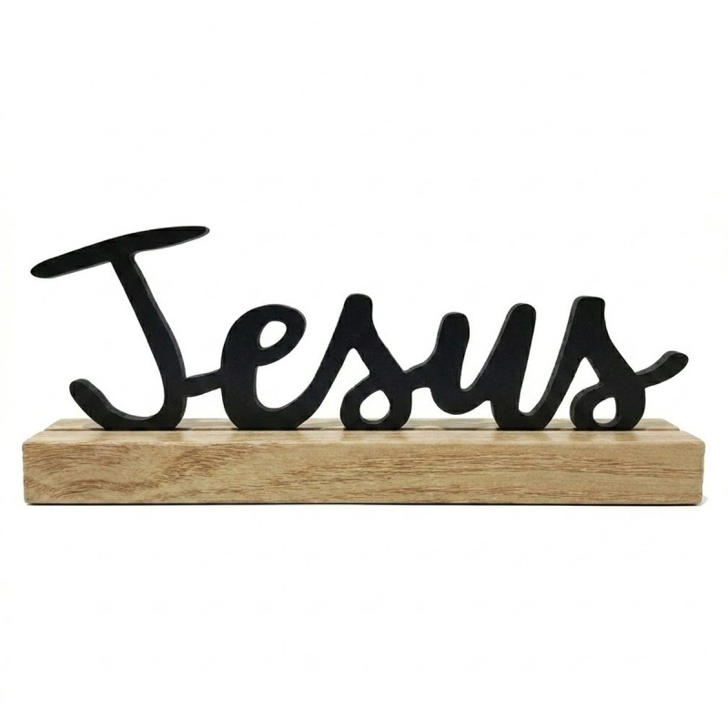 ENFEITE DECORATIVO DE MESA DE MADEIRA MODELO JESUS REF: AP61702J ENFEITE DECORATIVO DE MESA DE MADEIRA MODELO JESUS REF: AP61702J