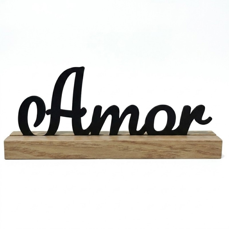 ENFEITE DECORATIVO DE MESA DE MADEIRA MODELO AMOR REF: AP61702A ENFEITE DECORATIVO DE MESA DE MADEIRA MODELO AMOR REF: AP61702A