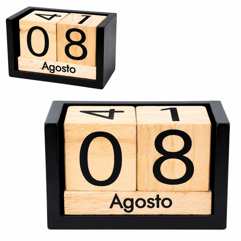 ENFEITE DE MESA MODELO CALENDÁRIO DE MADEIRA REF: AP61703 ENFEITE DE MESA MODELO CALENDÁRIO DE MADEIRA REF: AP61703