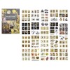 CADERNO COM 20 FOLHAS DE FIGURINHAS ADESIVAS DE PAPEL E PLÁSTICO REF: APJMPF404