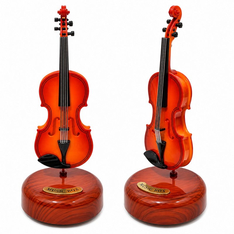 ENFEITE CAIXA MUSICAL DE PLÁSTICO MODELO VIOLINO REF: AP2049