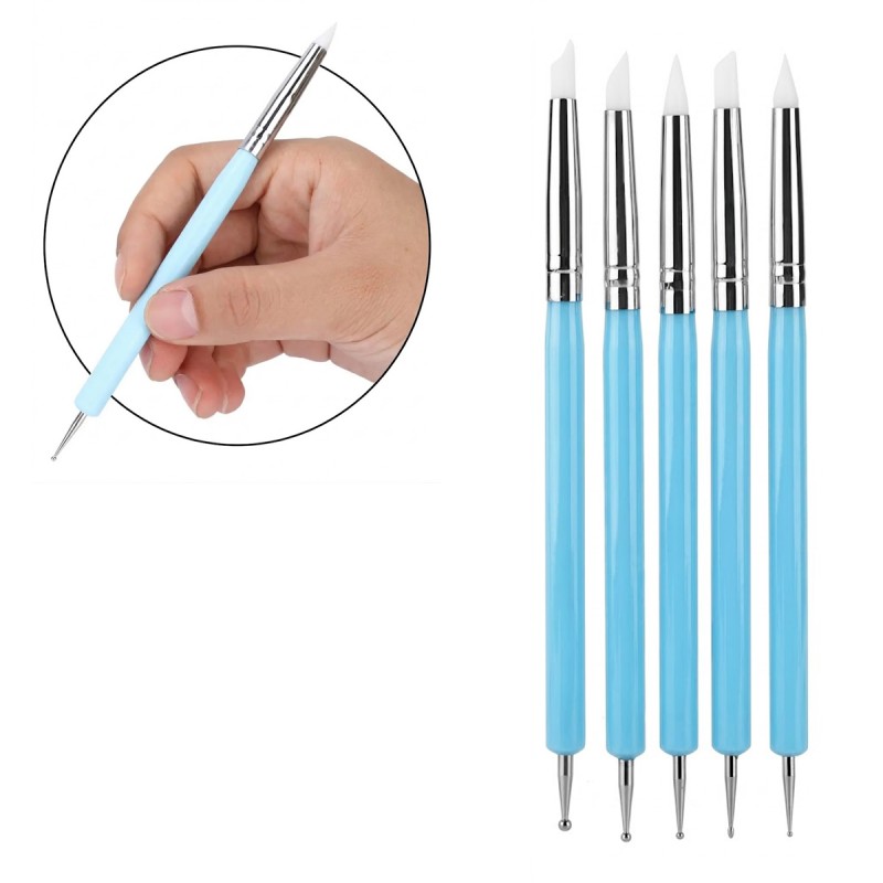 KIT COM 5 FERRAMENTAS MANUAIS DE METAL E PLÁSTICO PARA MODELAGEM ARTESANAL REF: AP248-5B KIT COM 5 FERRAMENTAS MANUAIS DE METAL E PLÁSTICO PARA MODELAGEM ARTESANAL REF: AP248-5B
