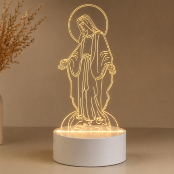 LUMINÁRIA USB MODELO NOSSA SENHORA DE PLÁSTICO COM LÂMPADA DE LED REF: AP7656L01 LUMINÁRIA USB MODELO NOSSA SENHORA DE PLÁSTICO COM LÂMPADA DE LED REF: AP7656L01