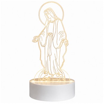 LUMINÁRIA USB MODELO NOSSA SENHORA DE PLÁSTICO COM LÂMPADA DE LED REF: AP7656L01