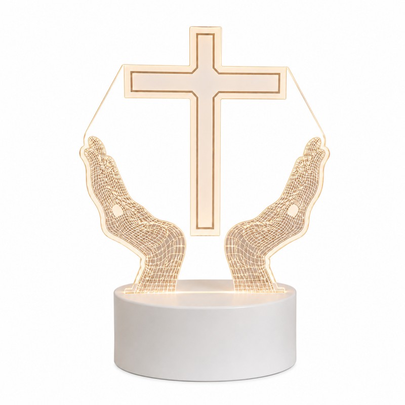 LUMINÁRIA USB MODELO MÃOS EM ORAÇÃO DE PLÁSTICO COM LÂMPADA DE LED REF: AP7656L03 LUMINÁRIA USB MODELO MÃOS EM ORAÇÃO DE PLÁSTICO COM LÂMPADA DE LED REF: AP7656L03