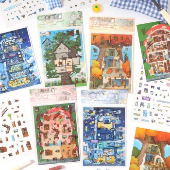CARTELA COM ADESIVOS SORTIDOS DE PLÁSTICO E CENÁRIO DE PAPEL REF: APZMZG CARTELA COM ADESIVOS SORTIDOS DE PLÁSTICO E CENÁRIO DE PAPEL REF: APZMZG