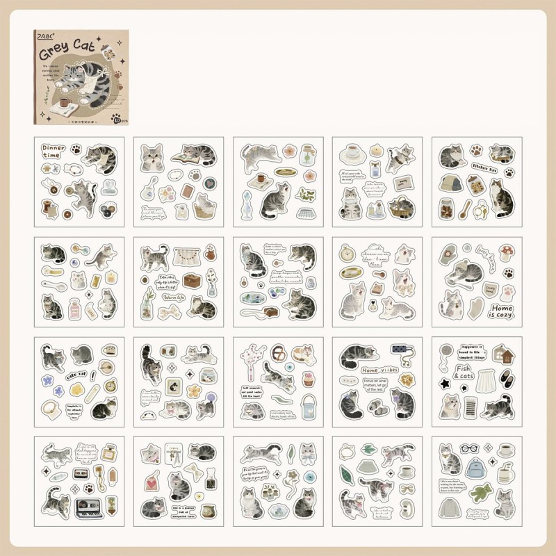 MINI CADERNO COM 20 PAGINÁS DE ADESIVOS DE PLÁSTICO SORTIDOS REF: APMRZRT