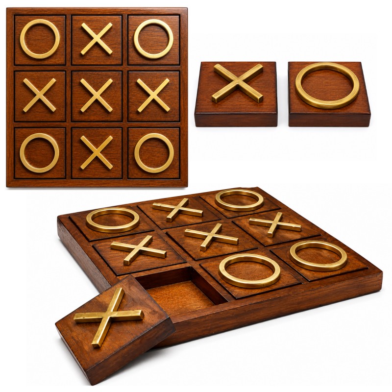 JOGO DECORATIVO DE MADEIRA MODELO JOGO DA VELHA REF: 22720 JOGO DECORATIVO DE MADEIRA MODELO JOGO DA VELHA REF: 22720