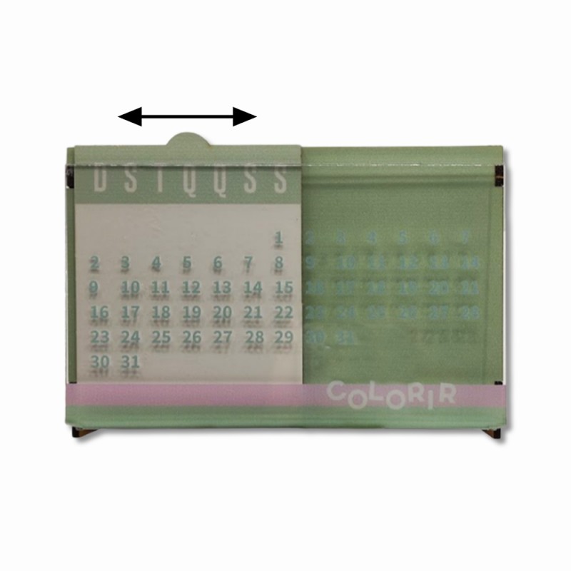 CALENDÁRIO PORTA CANETAS COM DIVISÓRIAS EM MADEIRA REF: 34934