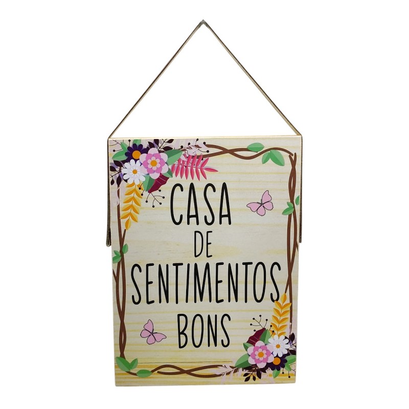 PLACA DECORATIVA RETANGULAR COM CORDA REF: JPL2203 PLACA DECORATIVA RETANGULAR COM CORDA REF: JPL2203