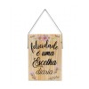 PLACA DECORATIVA DE MADEIRA COM CORDA REF: JPL2206 PLACA DECORATIVA DE MADEIRA COM CORDA REF: JPL2206