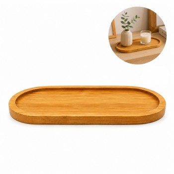 BANDEJA OVAL DECORATIVA DE BAMBU REF: 7339