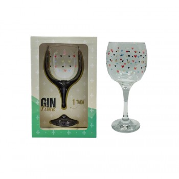 TAÇA GIN EM VIDRO MODELO CORAÇÕES 600ML REF: 8667 TAÇA GIN EM VIDRO MODELO CORAÇÕES 600ML REF: 8667