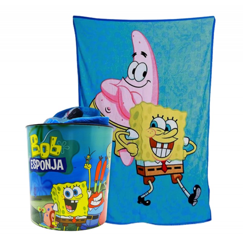 KIT BALDE COM MANTA MODELO BOB ESPONJA REF: 10140890 KIT BALDE COM MANTA MODELO BOB ESPONJA REF: 10140890