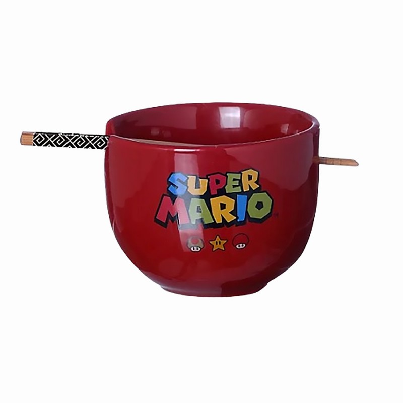 BOWL COM HASHI MODELO SUPER MARIO EM PORCELANA 500ML REF: 10025570 BOWL COM HASHI MODELO SUPER MARIO EM PORCELANA 500ML REF: 10025570