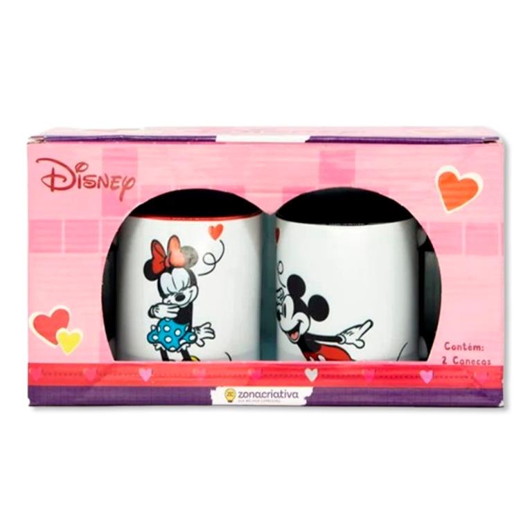 KIT COM 2 CANECA MICKEY E MINNIE EM CERÂMICA 350ML REF: 10025773 KIT COM 2 CANECA MICKEY E MINNIE EM CERÂMICA 350ML REF: 10025773