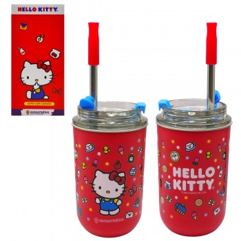 COPO NEO COM CANUDO 300ML HELLO KITTY REF: 10025963 COPO NEO COM CANUDO 300ML HELLO KITTY REF: 10025963
