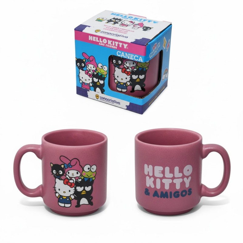 CANECA MINI TINA 100ML HELLO KITTY AND FRIENDS DE CERÂMICA REF: 10026099