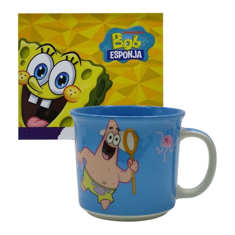 CANECA TOM MODELO BOB ESPONJA E PATRICK AGUA VIVA EM CERÂMICA 350ML REF: 10026426 CANECA TOM MODELO BOB ESPONJA E PATRICK AGUA VIVA EM CERÂMICA 350ML REF: 10026426