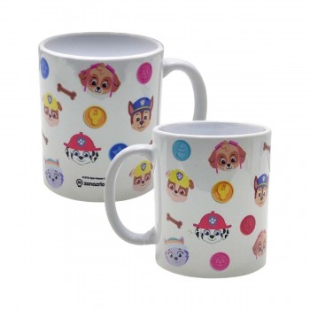 CANECA POP MODELO PATRULHA CANINA ROSTINHOS EM CERÂMICA 350ML REF: 10026480