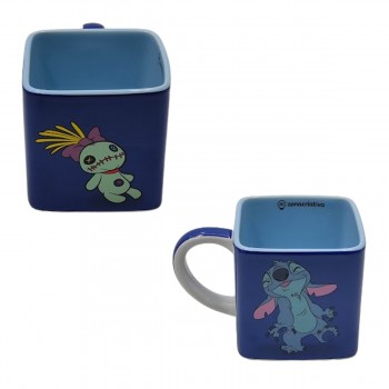 CANECA CUBO 300ML STITCH VOODO E ANGEL EM CERÂMICA REF: 10026495 CANECA CUBO 300ML STITCH VOODO E ANGEL EM CERÂMICA REF: 10026495