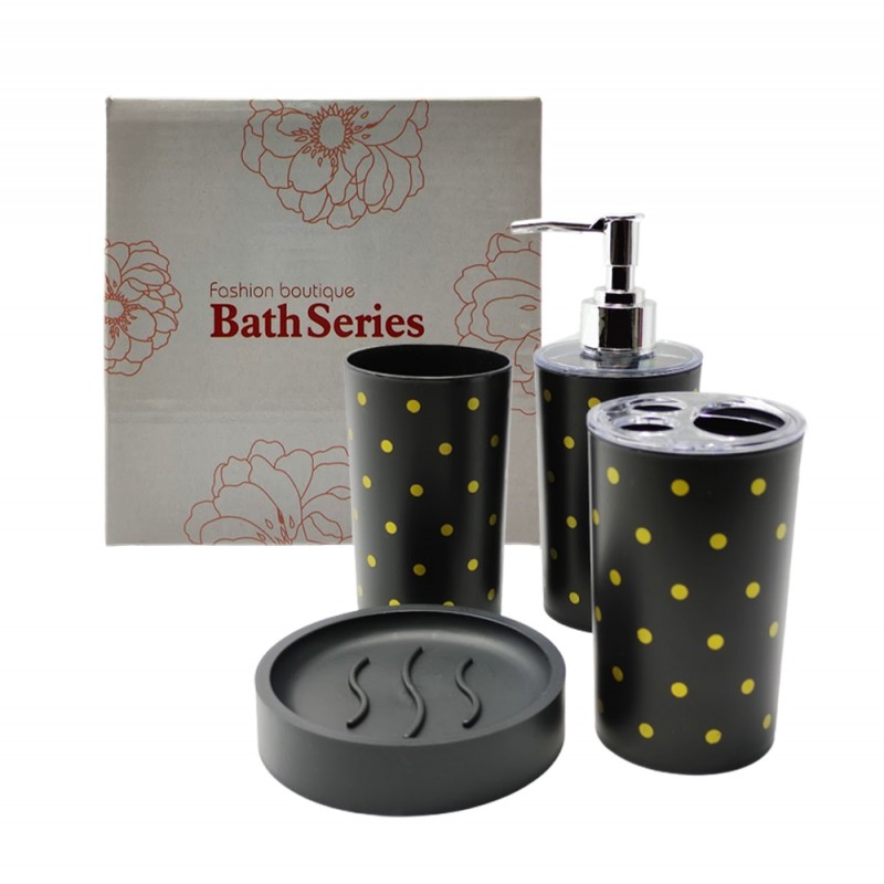 CONJUNTO PARA BANHEIRO COM 4 PEÇAS EM PLÁSTICO REF: MP-80T CONJUNTO PARA BANHEIRO COM 4 PEÇAS EM PLÁSTICO REF: MP-80T