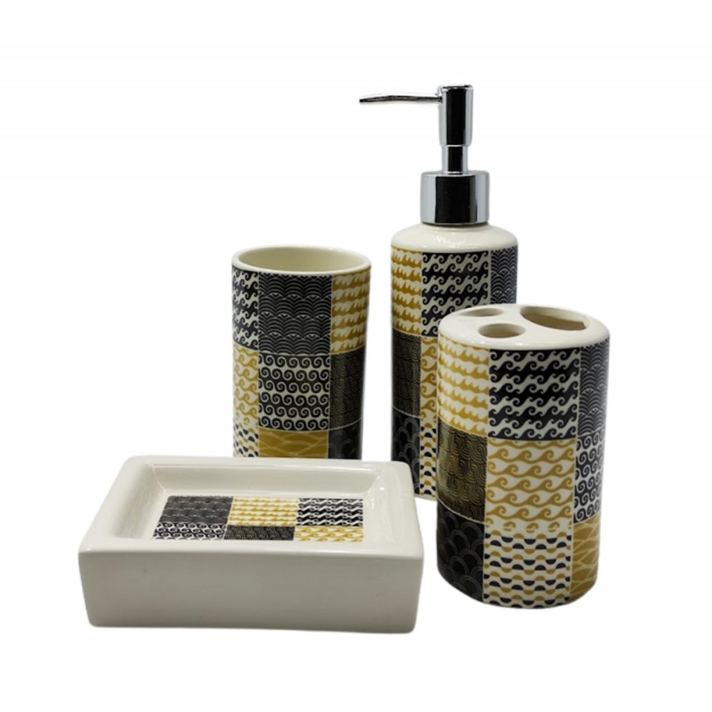 CONJUNTO PARA BANHEIRO COM 4 PEÇAS EM PORCELANA REF: 2384 CONJUNTO PARA BANHEIRO COM 4 PEÇAS EM PORCELANA REF: 2384