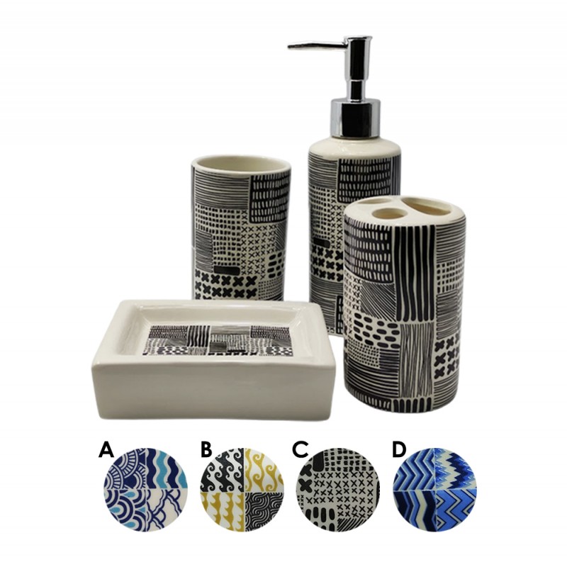 CONJUNTO PARA BANHEIRO COM 4 PEÇAS EM PORCELANA REF: 2384 CONJUNTO PARA BANHEIRO COM 4 PEÇAS EM PORCELANA REF: 2384