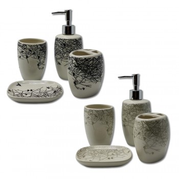 CONJUNTO PARA BANHEIRO COM 4 PEÇAS EM PORCELANA  REF: DW29806-39