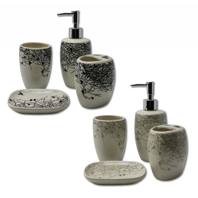 CONJUNTO PARA BANHEIRO COM 4 PEÇAS EM PORCELANA REF: DW29806-39 CONJUNTO PARA BANHEIRO COM 4 PEÇAS EM PORCELANA REF: DW29806-39