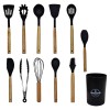 KIT UTENCÍLIOS DE COZINHA COLHERES DE SILICONE CABO EM MEDEIRA CONTÉM 12 PEÇAS EM REF: 30234 KIT UTENCÍLIOS DE COZINHA COLHERES DE SILICONE CABO EM MEDEIRA CONTÉM 12 PEÇAS EM REF: 30234