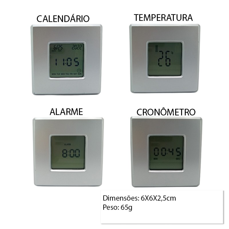 RELÓGIO DE MESA MULTI FUNÇÕES REF: CP2205W RELÓGIO DE MESA MULTI FUNÇÕES REF: CP2205W